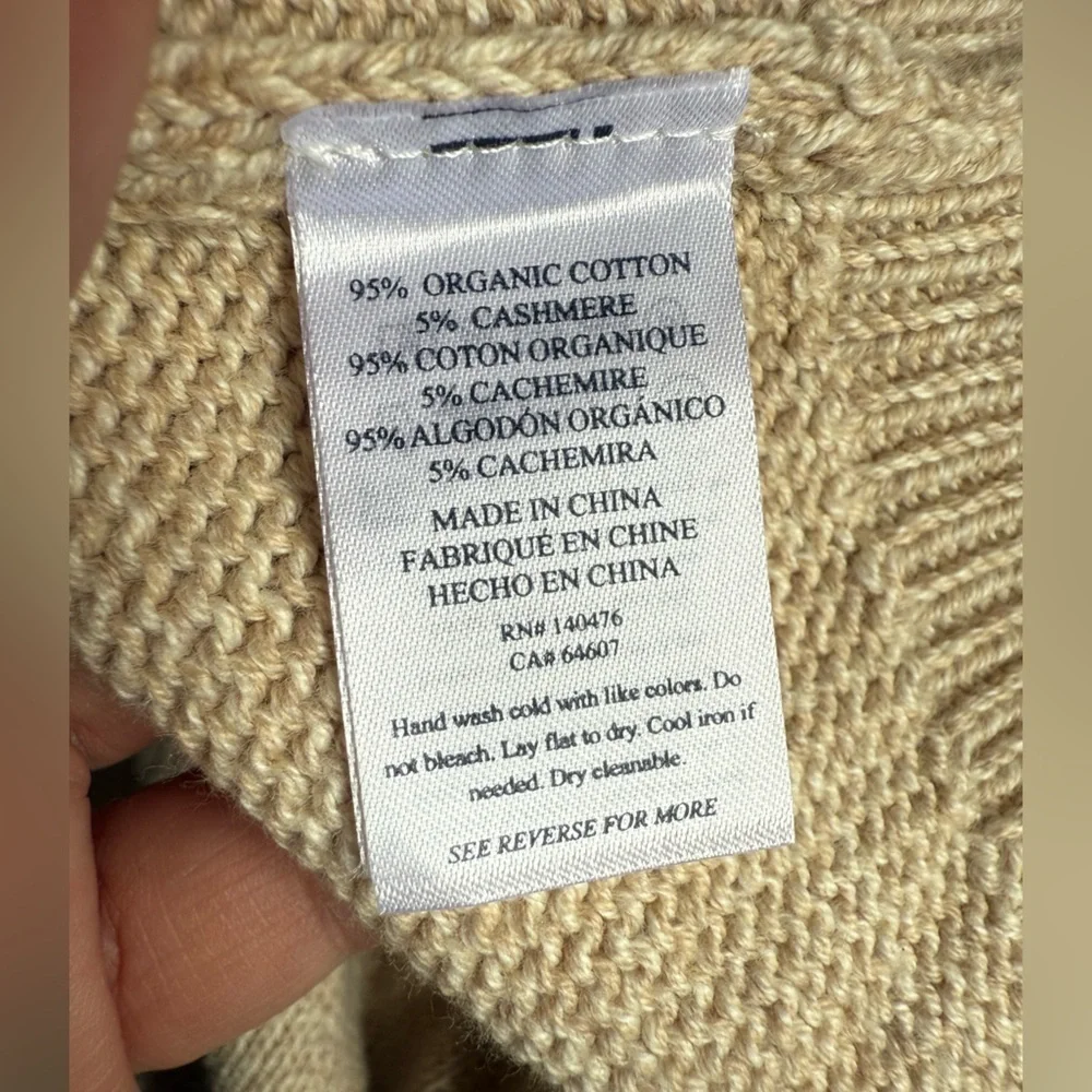 Faherty Sunwashed Crewneck Sweater - Dune Natural Surf Stripe.  Size XXL NWOT